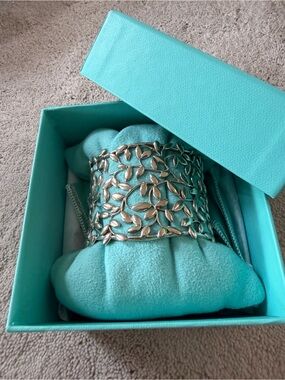 Tiffany & Co. - Paloma Picasso Olive Leaf collection bracelet cuff.